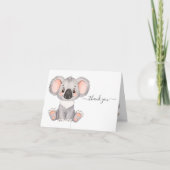 Vielen Dank, Koala Watercolor Card Karte (Vorderseite)