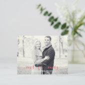 Vielen Dank | Korallen Postkarte (Stehend Vorderseite)