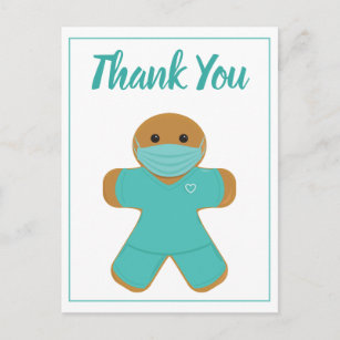 Vielen Dank, Krankenpfleger Doktor Gingerbread Man Postkarte