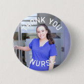 Vielen Dank, Krankenschwester Foto Standard 2¼ Inc Button (Vorderseite)