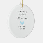 Vielen Dank Krawatte der Knoten blauen Herz Hochze Keramik Ornament (Rechts)