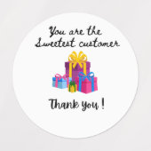 Vielen Dank Kunden Stickers (Multiple) Etiketten (Design 1)