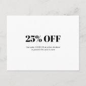 Vielen Dank Kundenhonorarvergünstigung Mediation Ankündigungspostkarte (Rückseite)