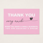 Vielen Dank Kundenzufriedenheit Pink Notizherz (Vorderseite)