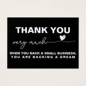 Vielen Dank Kundenzufriedenheit Schwarzes Herz (Vorderseite)