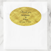 Vielen Dank Label Gold Foil Shiny Gastgeschenk Hoc Ovaler Aufkleber (Tasche)