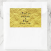 Vielen Dank Label Gold Foil Shiny Gastgeschenk Hoc Rechteckiger Aufkleber (Tasche)