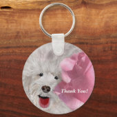 Vielen Dank Labradoodle und Rose Schlüsselanhänger (Vorderseite)