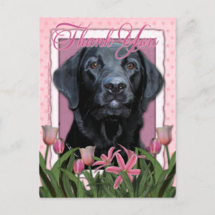 Vielen Dank - Labrador - Schwarz - Grafik Postkarte