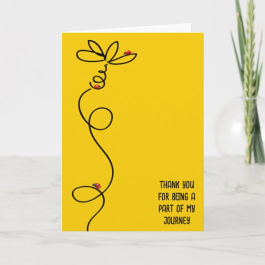 Vielen Dank Ladybugs und Daisy Karte (Vorderseite)