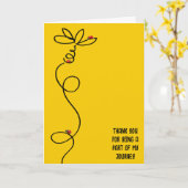 Vielen Dank Ladybugs und Daisy Karte (Gelbe Blume)