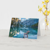 Vielen Dank Landscape Mountain Lake Boat Scripture Karte (Gelbe Blume)