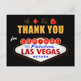 Vielen Dank - Las Vegas Sign Fabulous Casino Nacht Postkarte