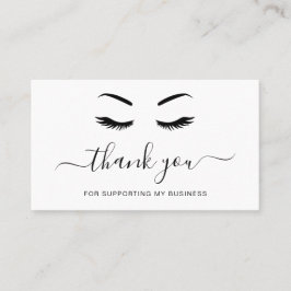 Vielen Dank Lashes Minimalistische Schwarzweiß Bei Visitenkarte