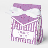 Vielen Dank - Lavendel/White Simple Stripes Patter Geschenkschachtel (Vorderseite)