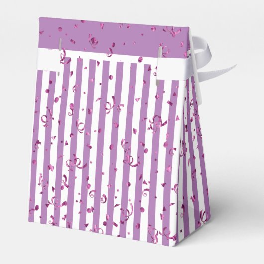 Vielen Dank - Lavendel/White Simple Stripes Patter Geschenkschachtel (Rückseite)