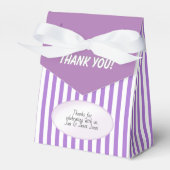 Vielen Dank - Lavender Simple Stripes Pattern Geschenkschachtel (Vorderseite)
