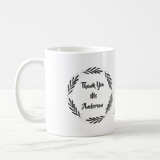 Vielen Dank, Leaf Wreath Coffee Tasse (Links)