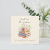 Vielen Dank Lehrer - Aquarellfarben-Blume - Flachk (Stehend Vorderseite)