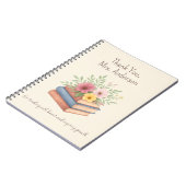 Vielen Dank Lehrer - Aquarellfarben-Blume - Notizblock (Linke Seite)