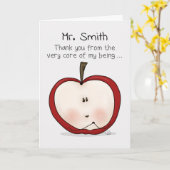 Vielen Dank Lehrer COVID-19, Apple Core Karte (Gelbe Blume)