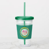 Vielen Dank, Lehrer, für Ihre Arbeit am Herzen Acryltrinkbecher (Vorderseite)