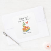 Vielen Dank Lehrer - Herzliche Anerkennung Quadratischer Aufkleber (Umschlag)