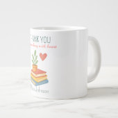 Vielen Dank Lehrer - herzliches Dankeschön Geschen Jumbo-Tasse (Vorderseite Rechts)