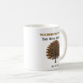 Vielen Dank Lehrer - Lehrer wachsen Minds, Herzen Kaffeetasse (VorderseiteRechts)