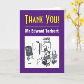 Vielen Dank Lehrer mit Botschaft Karte (Gelbe Blume)