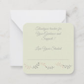 Vielen Dank, Lehrer: Mitteilungskarte (Rückseite)