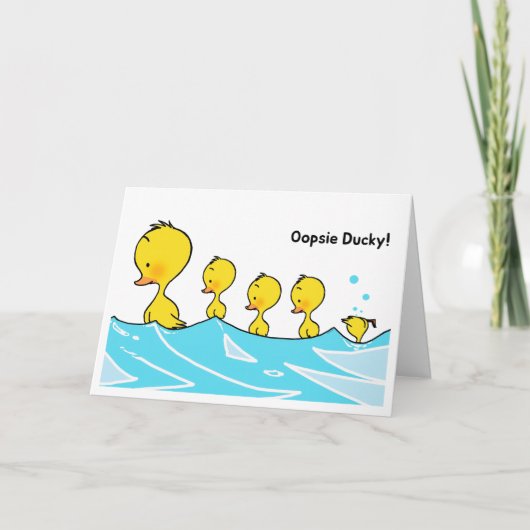Vielen Dank Lehrer - Oopsie Ducky Karte (Vorderseite)