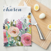 Vielen Dank Lehrer Painted Floral Kitchen Handtuch (Viertel Falte)