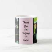 Vielen Dank Lehrer Pink Water Lily Foto Blume Kaffeetasse (Mittel)