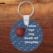 Vielen Dank Lehrer Red Apple School Klassenzimmer Schlüsselanhänger (Vorderseite)