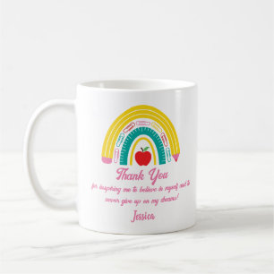 Vielen Dank Lehrer Regenbogenschule Angebot pink Kaffeetasse