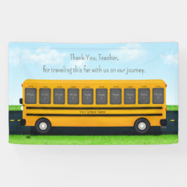 Vielen Dank Lehrer Schulbus Custom 10 Foto Banner