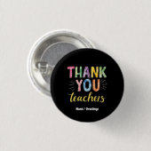 Vielen Dank Lehrer & Schüler Abschluss Geschenk Button (Vorne & Hinten)