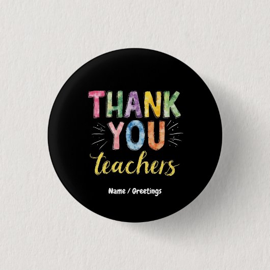 Vielen Dank Lehrer & Schüler Abschluss Geschenk Button (Vorderseite)