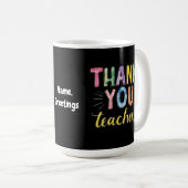 Vielen Dank Lehrer & Schüler Abschluss Geschenk Kaffeetasse (VorderseiteRechts)