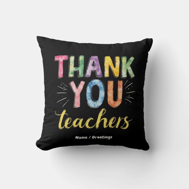 Vielen Dank Lehrer & Schüler Abschluss Geschenk Kissen (Vorderseite)