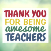 Vielen Dank Lehrer Spaß an der bunten Regenbogensc Fensteraufkleber (Blatt 3)