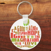 Vielen Dank Lehrer Verlassend Geschenk Apple Zitat Schlüsselanhänger (Vorderseite)