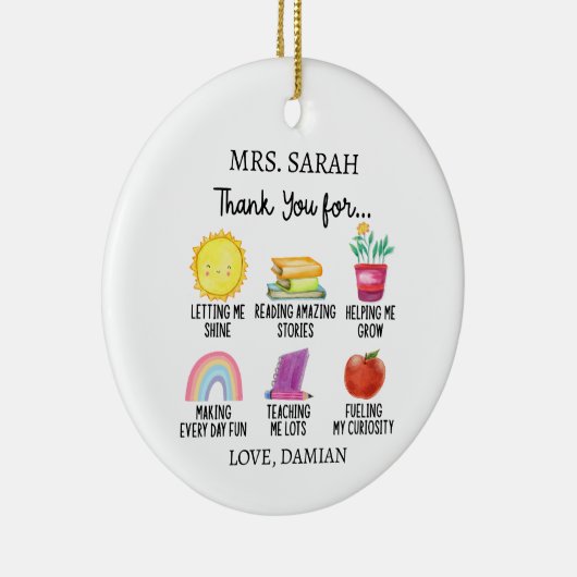 Vielen Dank Lehrer Wertgutschein Geschenk von Stud Keramik Ornament (Rechts)