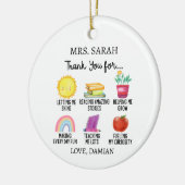 Vielen Dank Lehrer Wertgutschein Geschenk von Stud Keramik Ornament (Links)