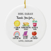 Vielen Dank Lehrer Wertgutschein Geschenk von Stud Keramik Ornament (Hinten)