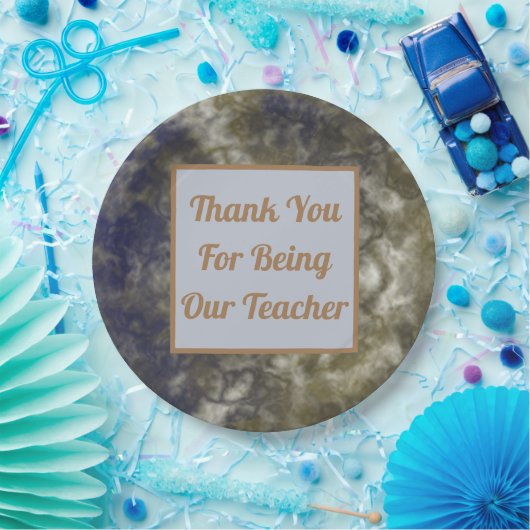 Vielen Dank Lehrer Wertschätzung Abstrakte Klasse Pappteller (Party)