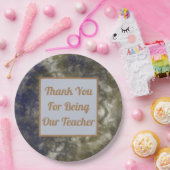 Vielen Dank Lehrer Wertschätzung Abstrakte Klasse Pappteller (Party)
