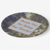 Vielen Dank Lehrer Wertschätzung Abstrakte Klasse Pappteller (Schrägansicht)