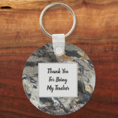 Vielen Dank Lehrer Wertschätzung Driftwood Nature Schlüsselanhänger (Vorderseite)